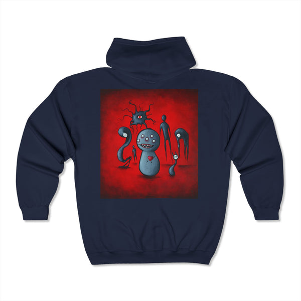 Collective Us Zip-Up Hoodie – A Celebration of Connection with a Dark Twist