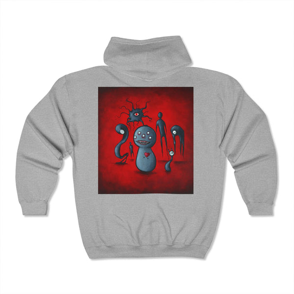 Collective Us Zip-Up Hoodie – A Celebration of Connection with a Dark Twist