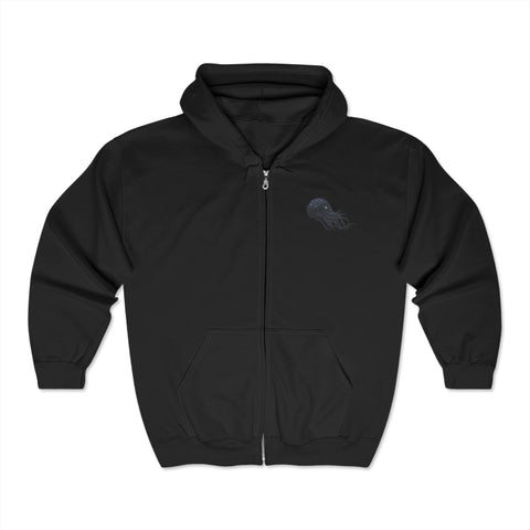 Dark Ethereality Zip-Up Hoodie – Simplicity Meets Mystery