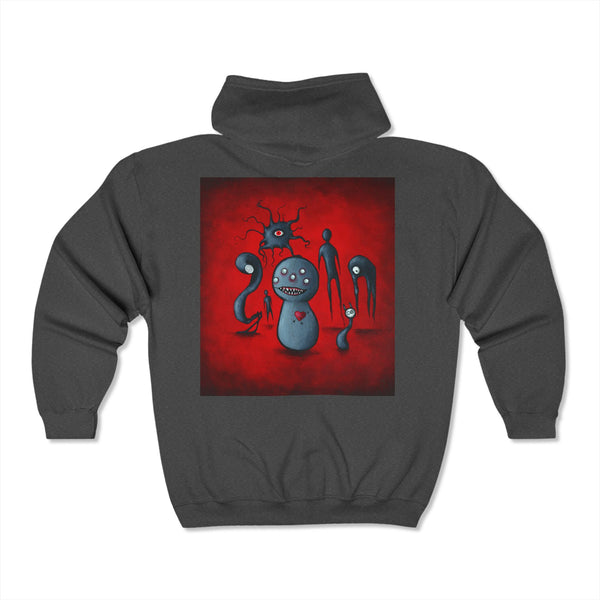 Collective Us Zip-Up Hoodie – A Celebration of Connection with a Dark Twist