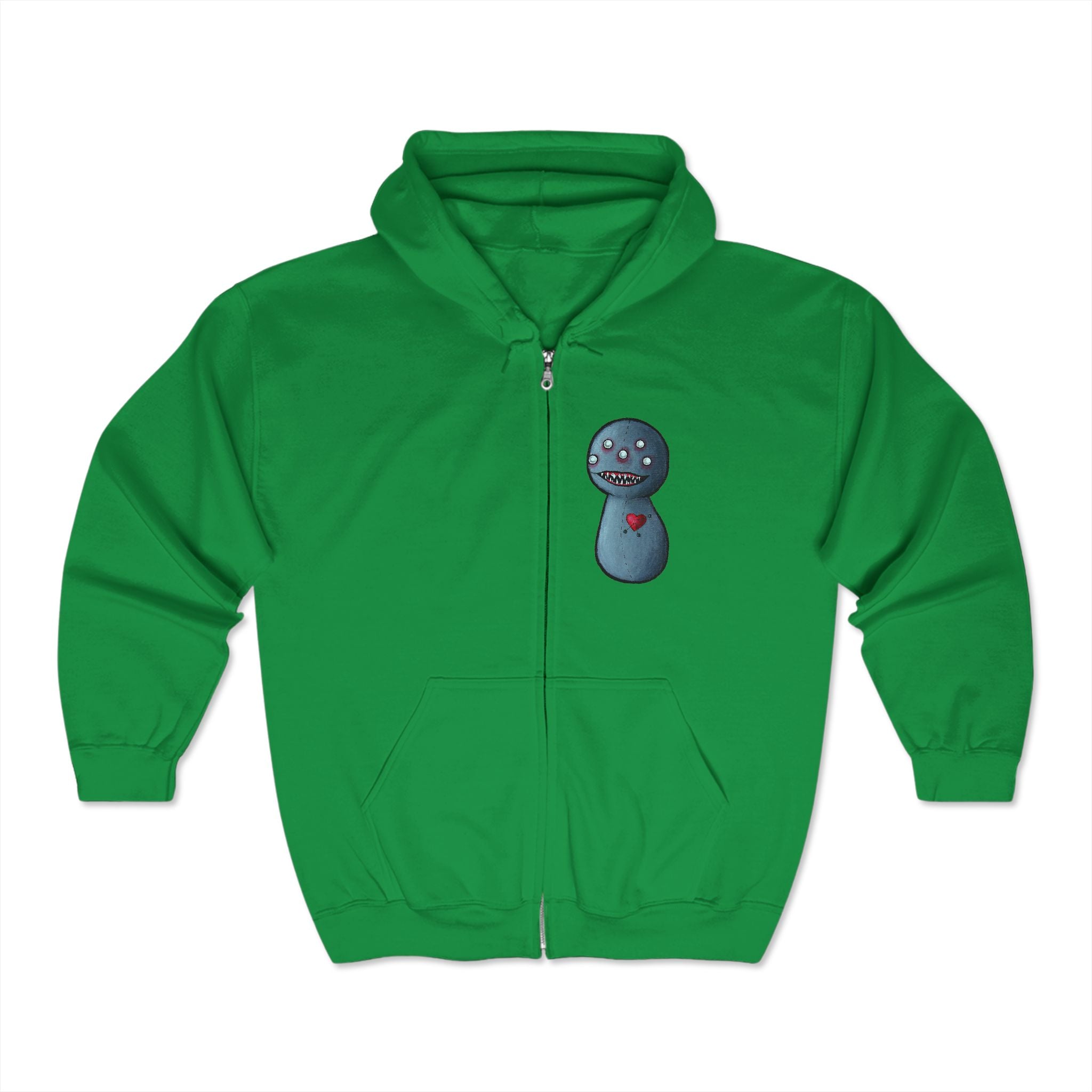 Voodoo Zip-Up Hoodie – Dark Art Meets Everyday Comfort
