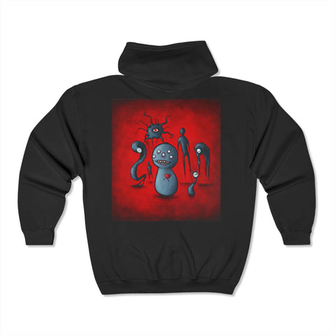Collective Us Zip-Up Hoodie – A Celebration of Connection with a Dark Twist